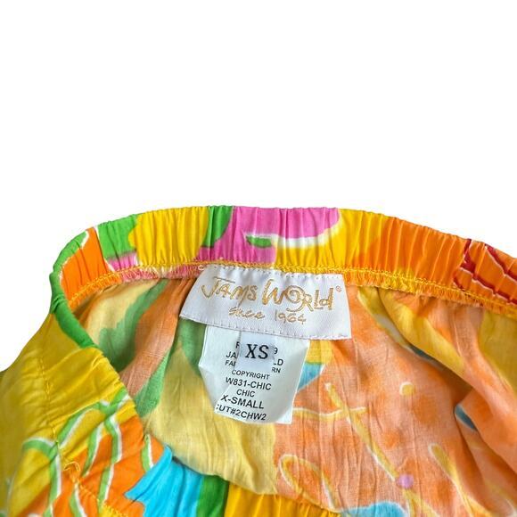 Jams World Skirt Colorful Print Size XS Tropical Tiered Hattie Made in Hawaii - Picture 2 of 6